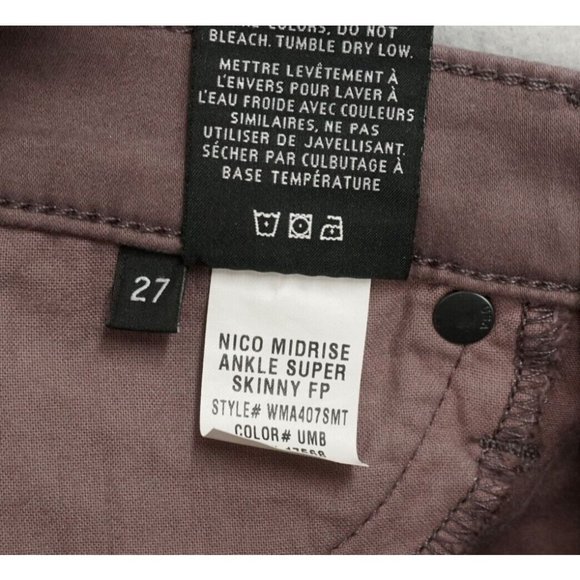 Hudson Womens Jeans Nico Mid Rise Ankle Super Skinny Purple Size 27 - Picture 11 of 11